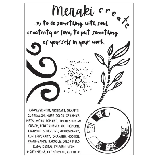 Sizzix Clear Stamp Set 7/Pkg W/Stencils 3/Pkg By Cat Kerr-Create {3}