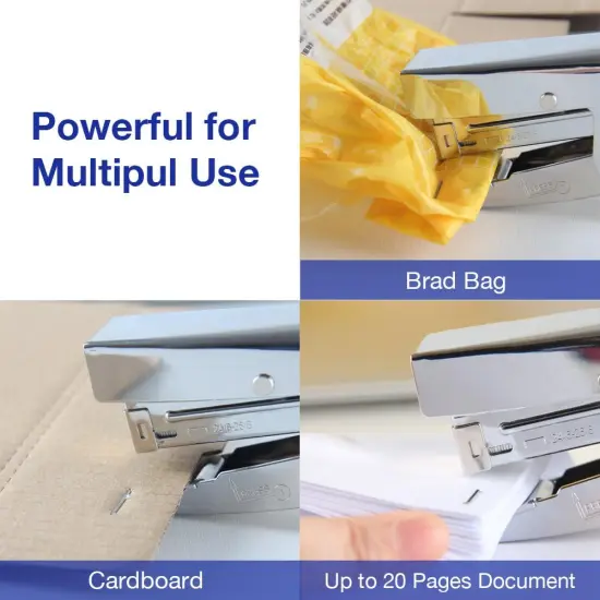 Stapler Heavy Duty with 1000 Staples and Staples Remover Set 20 Sheets Desktop Office Work Student Teacher Large Capacity No Jam Professional Standard 24/6 Metal {5}