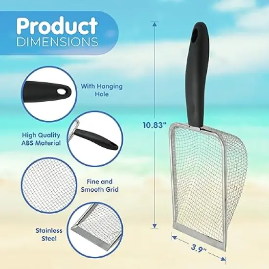 4E's Novelty 1 Set Shark Tooth Sifter &ndash; Packable Beach Toy Set {4}