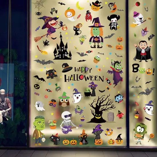 9 Sheets Halloween Window Clings {4}