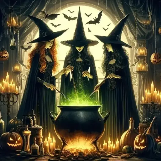 Halloween Witches Diamond Painting Kit {1}