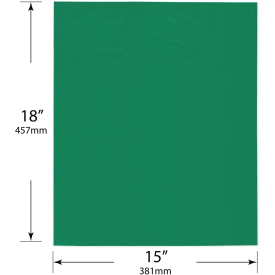 Plymor 15" x 18", Green 2 Mil Flat Open Plastic Poly Bags {3}