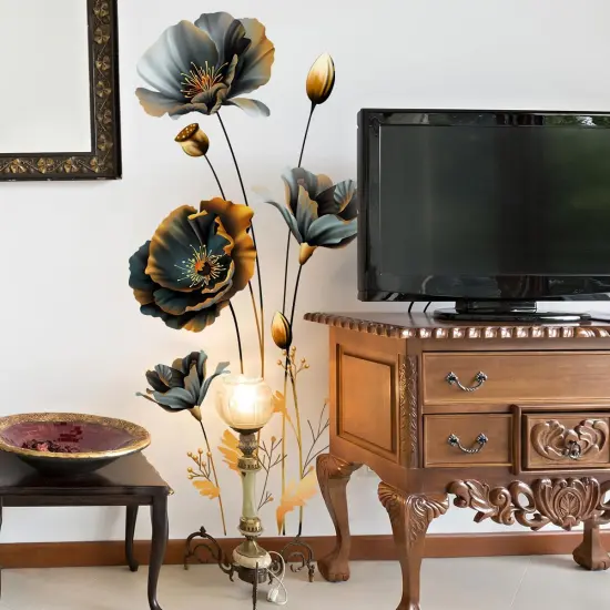 Large Boho Floral Modern Wall Decals {5}