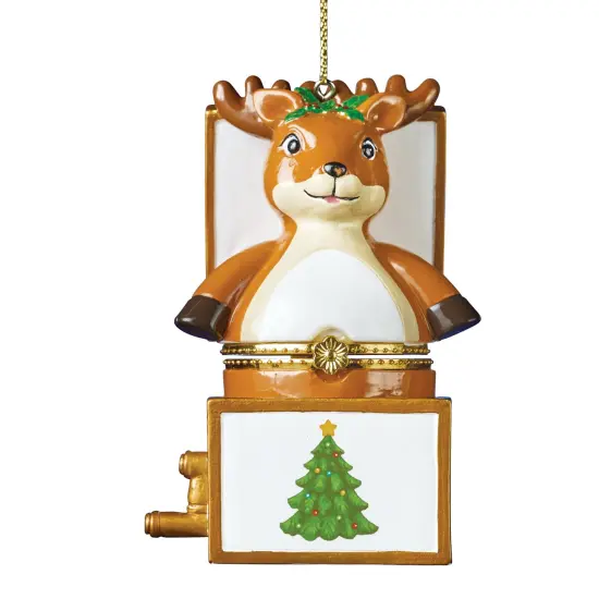 Collections Etc Charming Jack-In-The-Box Trinket Christmas Ornament {2}