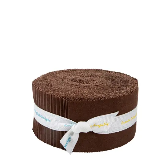 Confetti Cotton 2.5" Strip Roll (Jelly Roll / Rolie Polie) in Brownie byfor Riley Blake (RP-120-BROWNIE-40) {1}