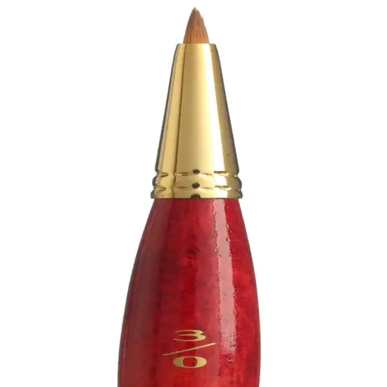 Princeton Series 4050 Heritage Synthetic Sable Brush-Short Handle Round Size 3/0 {3}