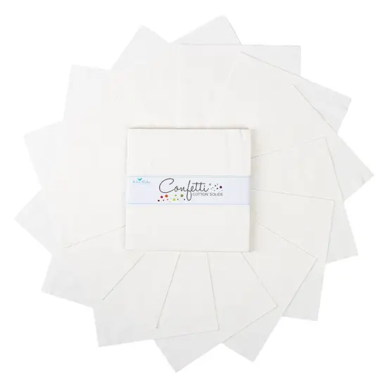 Confetti Cotton 10" Square Pack (Layer Cake / 10" Stacker) in Cloud byfor Riley Blake (10-120-CLOUD-42) {3}