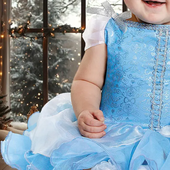 Baby Prestige Disney Cinderella Costume, Deluxe Tutu Onesie With Headband Infant Small {6}