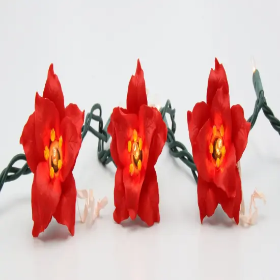 Ceramic Poinsettia Flower Light Covers-Set of 3, Wedding Decor, Romantic Decor, Christmas Decor, Gift for Her, GIft for Mom {2}