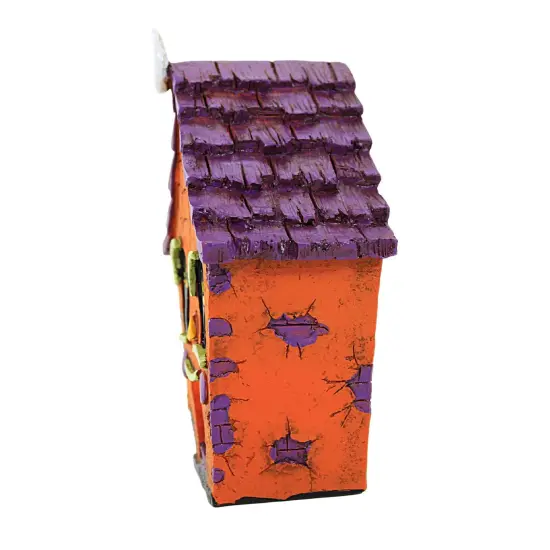 Transpac 7.75 In Happy Haunted House Halloween Building , Halloween Decor Figurine Spiderweb Lighted Moon {3}