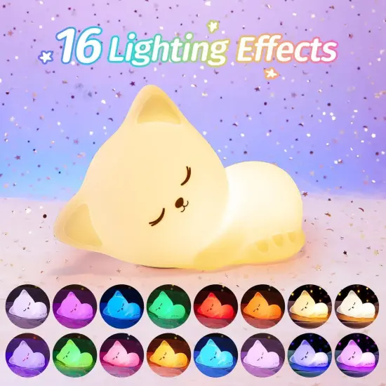 16 Colors Cat Lamp Cute Lamp {2}