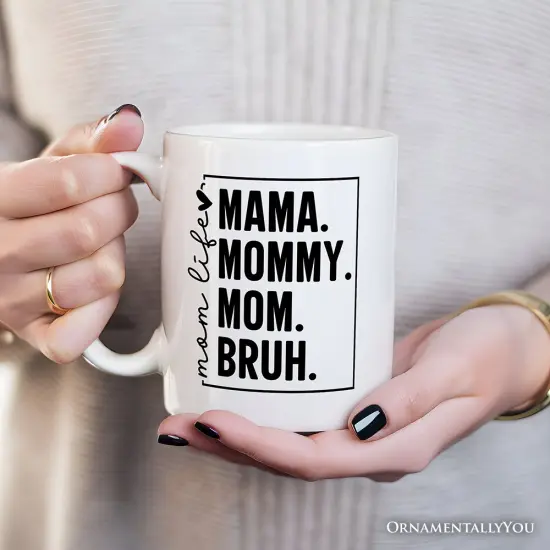 Funny Mom's Life Mug, Minimalist Stylish Gift For Mothers {5}