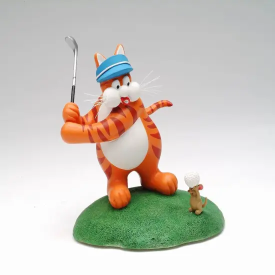 Cat and Mouse Playing Golf Figurine, Gift for Him, Cat Lover Gift, Golfer Gift, Golf Decor {3}