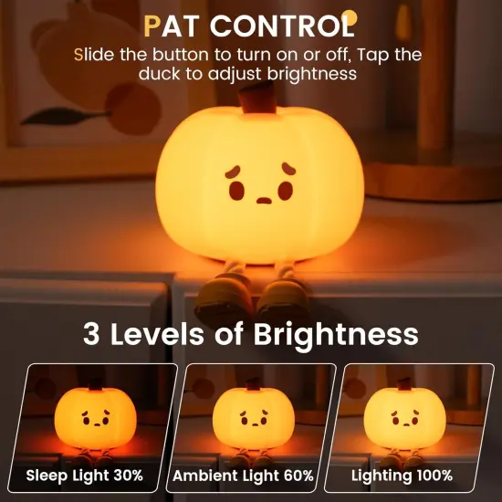 Sad Pumpkin Night Light {3}