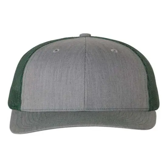 Richardson&reg; Snapback Trucker Cap Grey/ Dark Green {1}