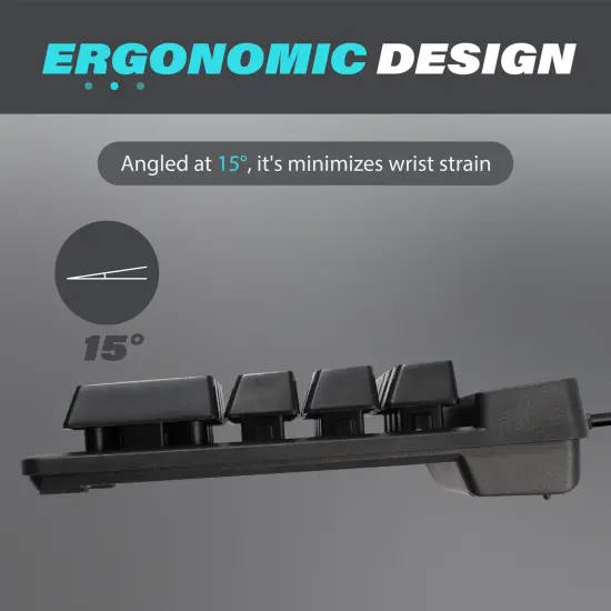 Insten USB Numeric Keypad, Portable Mini Wired Numpad, 19 Keys Accounting Number Keyboard Extension, For Laptop Desktop Computer PC, Black {5}