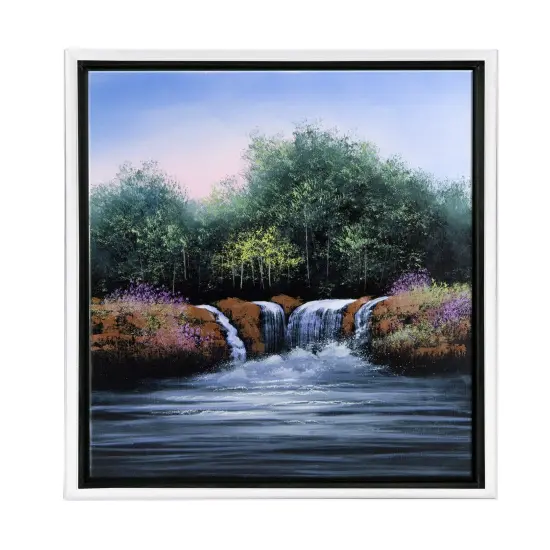 Creative Mark Illusions Floater Frame For 3/4" Deep Canvases - White - Set of 4 - For Galleries & Home Decor - Wood Floater Frames for Canvas Paintings- Complete Hanging Hardware {5}