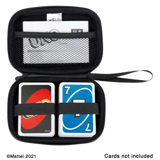 UNO Carry Bag - Card Game Accessory, 6.1 x 4.3", Waterproof Zip Case w/ Strap, Organize & Protect Cards, Travel & Storage, Game Not Included, Kids 3+ {6}