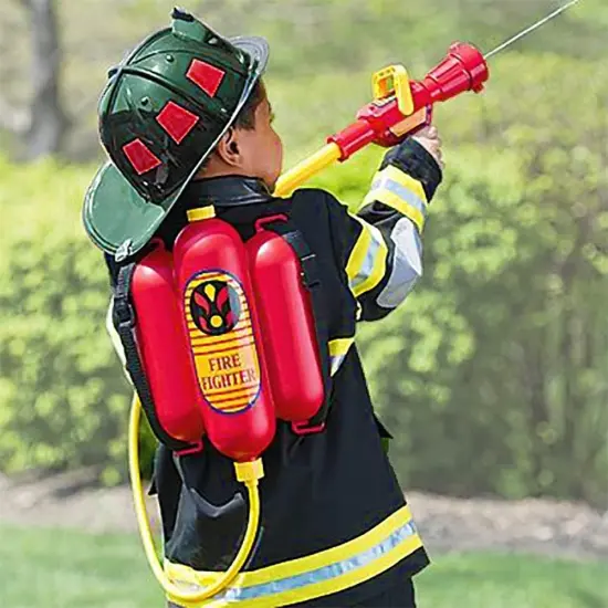 4E's Novelty Firefighter Backpack Water Gun &ndash; Water Soakers for Kids, Tank with Hose Shooter for Outdoor, Pool Play & Fireman Pretend Play {2}