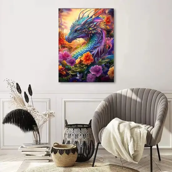 Dragon Diamond Art Kits for Adults, Dragon Diamond Painting Kits for Adults Beginners, Dragon DIY 5D Gem Art for Beginners, Dragon Diamond for Gifts Home Wall Decor 12x16 inch {3}