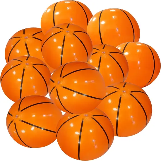 4E's Novelty 20"" Inflatable Basketballs - Fun Basketball Party Decorations & Pool Games (12 Pack) {1}