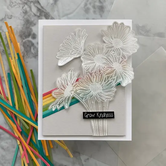 WHITE PEARL SHIMMER Translucent Vellum - 8&frac12; x 11 - Encore {4}