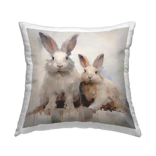 Stupell Industries Fluffy Spring Rabbits Decorative Printed Throw Pillow Design by Arlington Prints, 18 x 7 x 18 {1}