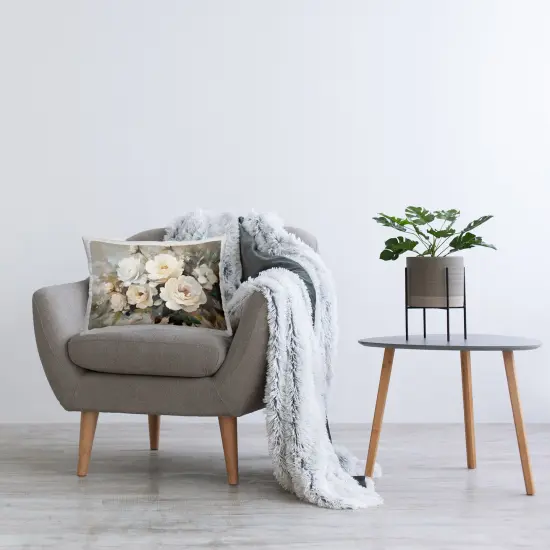 Stupell Industries Blushing Cream Bouquet Decorative Printed Throw Pillow Design by Petal Prints Design, 14 x 7 x 20 {2}