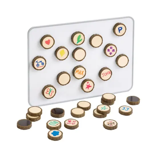 Kaplan Early Learning Company Magnetic Write-On Wood Cookies - 30 Pieces {6}