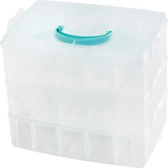 We R 3-Tier Snap Box Translucent Plastic Storage-10.2"X6.6"X7.3" Case {3}