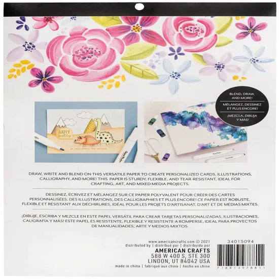 Ac Sketch Markers Tree-Free Multimedia Pad 8.5"X11"-12 Sheets {3}