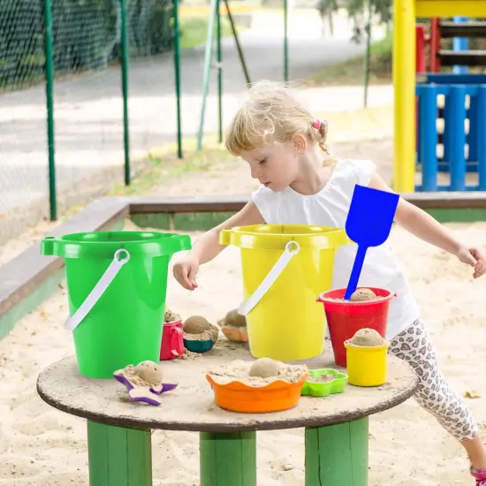 4E's Novelty 2 Pack Beach Buckets with Shovels &ndash; 7.5" Sand Buckets & Shovels for Sand & Outdoor Play {3}