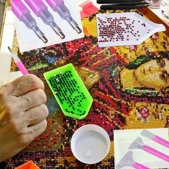 Diamond Painting Accessories & Art Tool Supplies-60PCS Diamond Painting Glue Clay-DIY Embroidery Wax Tacky Kit-Glue Dot Clay Paint Pen for Craft 5D Cross {3}
