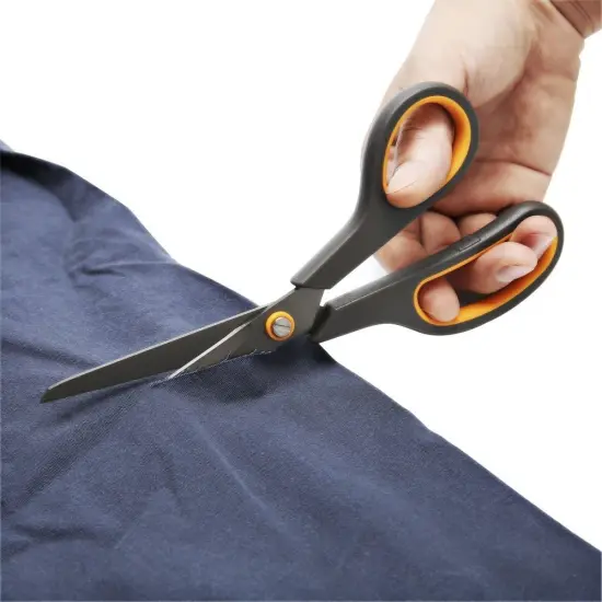 Scissors 8 Inch Soft Comfort-Grip Handles Sharp Titanium Coating Blades, 4-Pack {1}