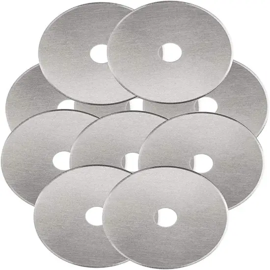 Rotary Cutter Blades 45mm 10 Pack Fits Fiskars, Olfa, Martelli, Dremel, Truecut, DAFA Rotary Cutter Replacement for Quilting Scrapbooking Sewing Arts &Crafts, Sharp and Durable {1}