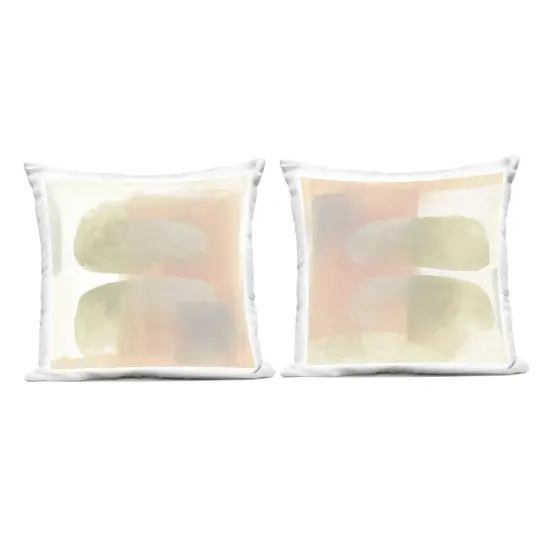 Stupell Industries Neutral Oblong Shapes Abstract 2pc Outdoor Printed Throw Pillow Set Design by June Erica Vess, 18 x 7 x 18 {1}