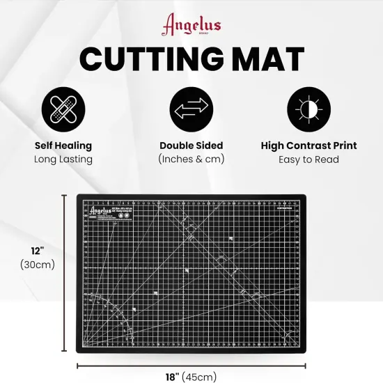 Self-Healing Cutting Mat, Double Sided, Non-Slip, Durable, Scratch-Resistant Rotary Cutting Board for Leather, Craft, Fabric, Quilting, Sewing, Scrapbooking Projects (12" x 18") {2}