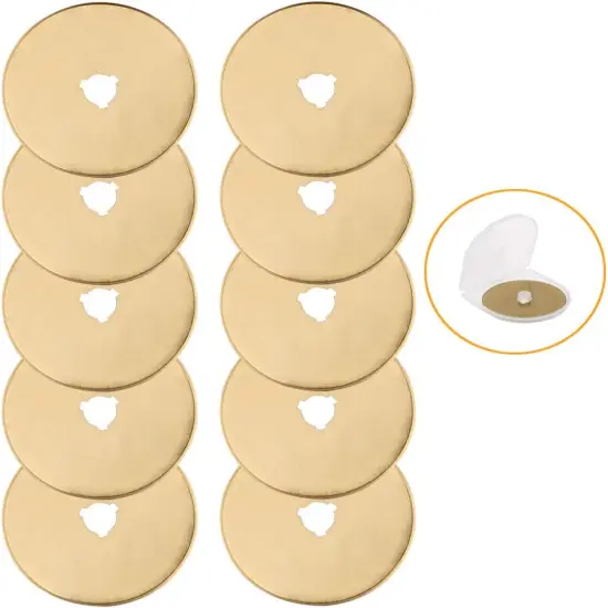 Titanium Rotary Cutter Blades 60mm 10 Pack Replacement Quilting Scrapbooking Sewing Arts Crafts Farbric Paper Cutting Tool {1}