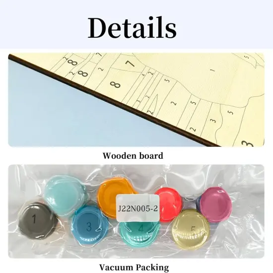 Black Cat Sunset Paint by Number on Wood Board {3}