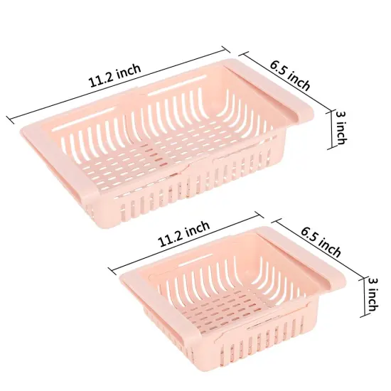 Fridge Drawer Organizer Set of 2 Kitchen Refrigerator Fridge Storage Box {2}