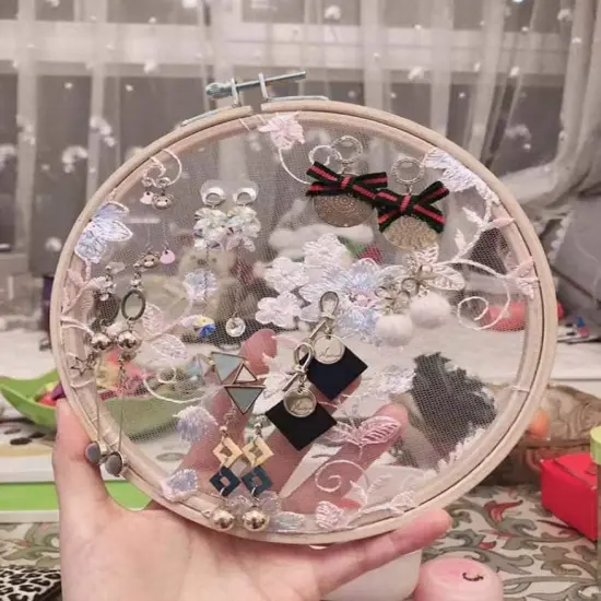 Embroidery Hoops Set 7inch Adjustable Bamboo Circle Cross Stitch Hoop Round Ring,for Embroidery,Cross Stitch (7In 16Pcs) {5}