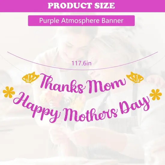 Mother's Day Flowers Butterfly Banner Decorations {2}