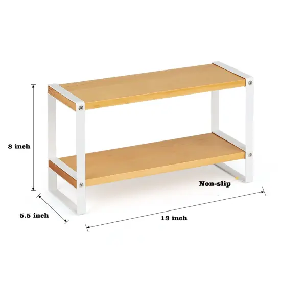 2 Tier Standing Rack for Spices Bottles Dishes Countertop Organizer Home Decor {2}