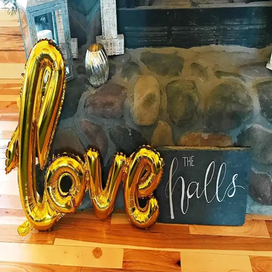 Large Gold Foil LOVE Balloons Banner,42 Inch Mylar Foil Letters Balloons for Wedding Bridal Shower Anniversary Mothers' Day Engagement Party Decorations Supplies {5}