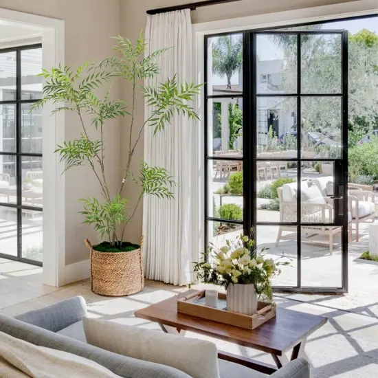 Artificial Mahonia Fortunei Tree, Luabue 6FT Tall Fake Plant Fake Tree Faux Plants Indoor, Artificial Umbrella Plants for Home Office Bedroom Balcony Living Room Lobby Decor and Housewarming Gift {4}