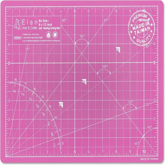 Cutting Mat A4 Pink & Purple, Self Healing Cutting Mat 12 x 9 INCH, 5-Ply Craft Mat Pink, Hobby Cutting Mat 12x9 INCH, Fabric Cutting Board for Crafts, Quilting Cutting Board, Craft Cutting Mat {1}