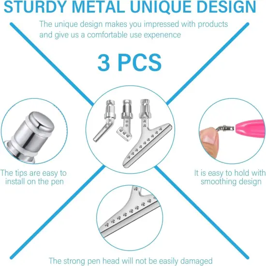 Ergonomic Diamond Art Pen Kit with 3 Metal Tips, Diamond Art Accessories with Glue For 5D Painting, Diamond Drill Pen Kit for Adults {5}