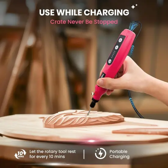 Mini Cordless Rotary Tool kit 3.7V, 18000RPM 5 Variable Speeds Rotary Tool with 36pcs Accessories, Rechargeable Battery, for Grinding, Drilling, Cutting, Sanding, Carving, DIY {3}