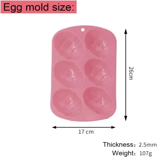 2 Pieces Easter Silicone Egg Mold Egg Shape Baking Chocolate Candy Mold for Easter Theme Party Decoration {2}