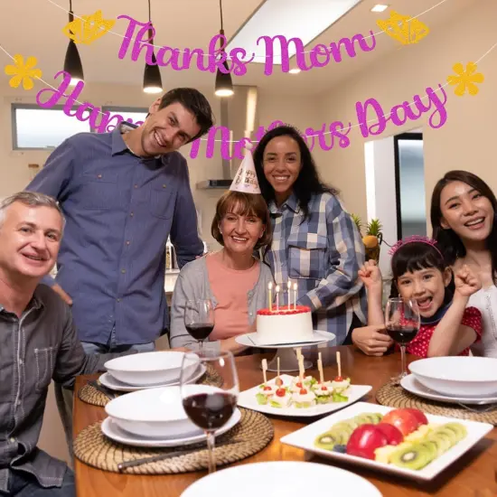 Mother's Day Flowers Butterfly Banner Decorations {4}